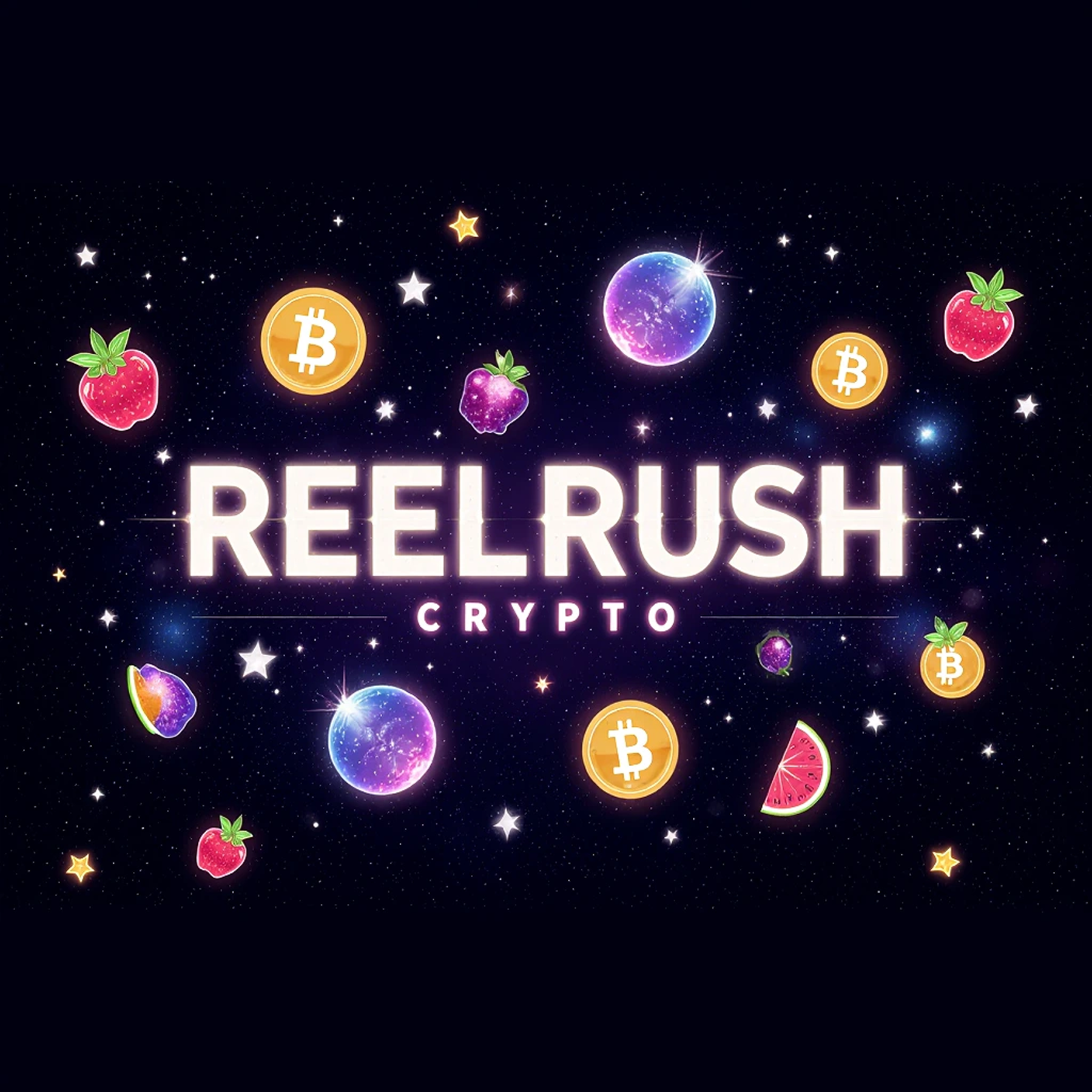 Copertă ReelRush Crypto cu grile de apărare tactică și simboluri de monede